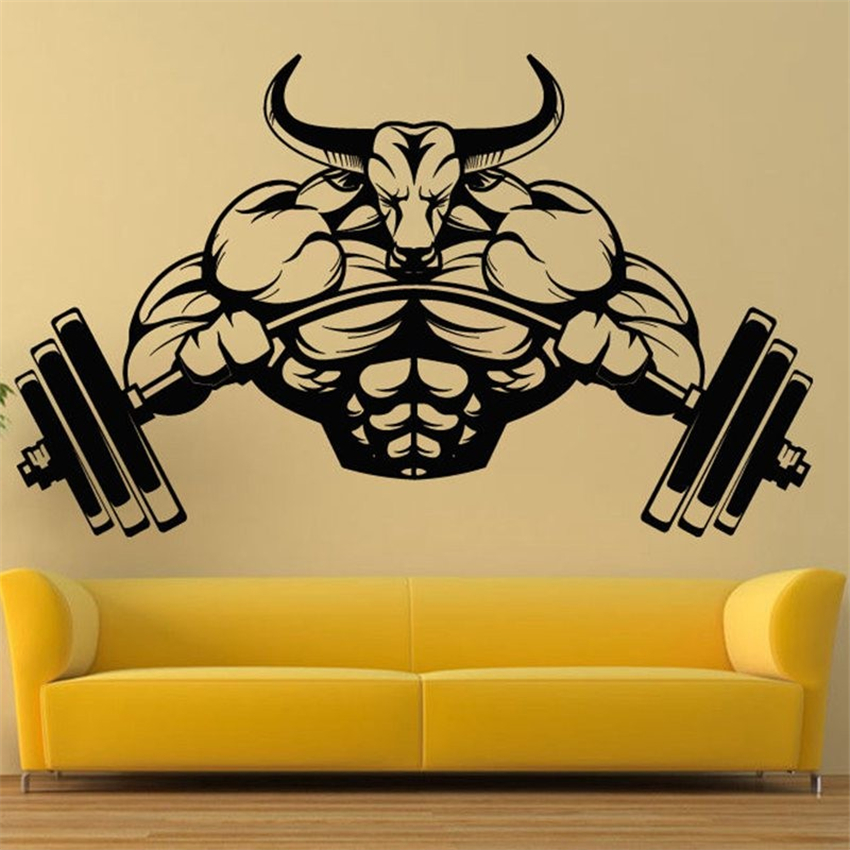 Home Gym Layout - Gym Sticker Fitness Bodybuilding Posters Muscle