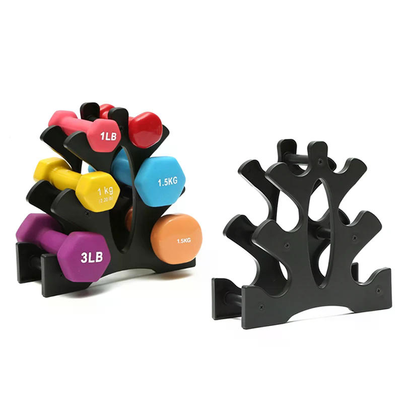 Home Gym Organization - 3-Tier Dumbbell Storage Rack Stand Multi-layer