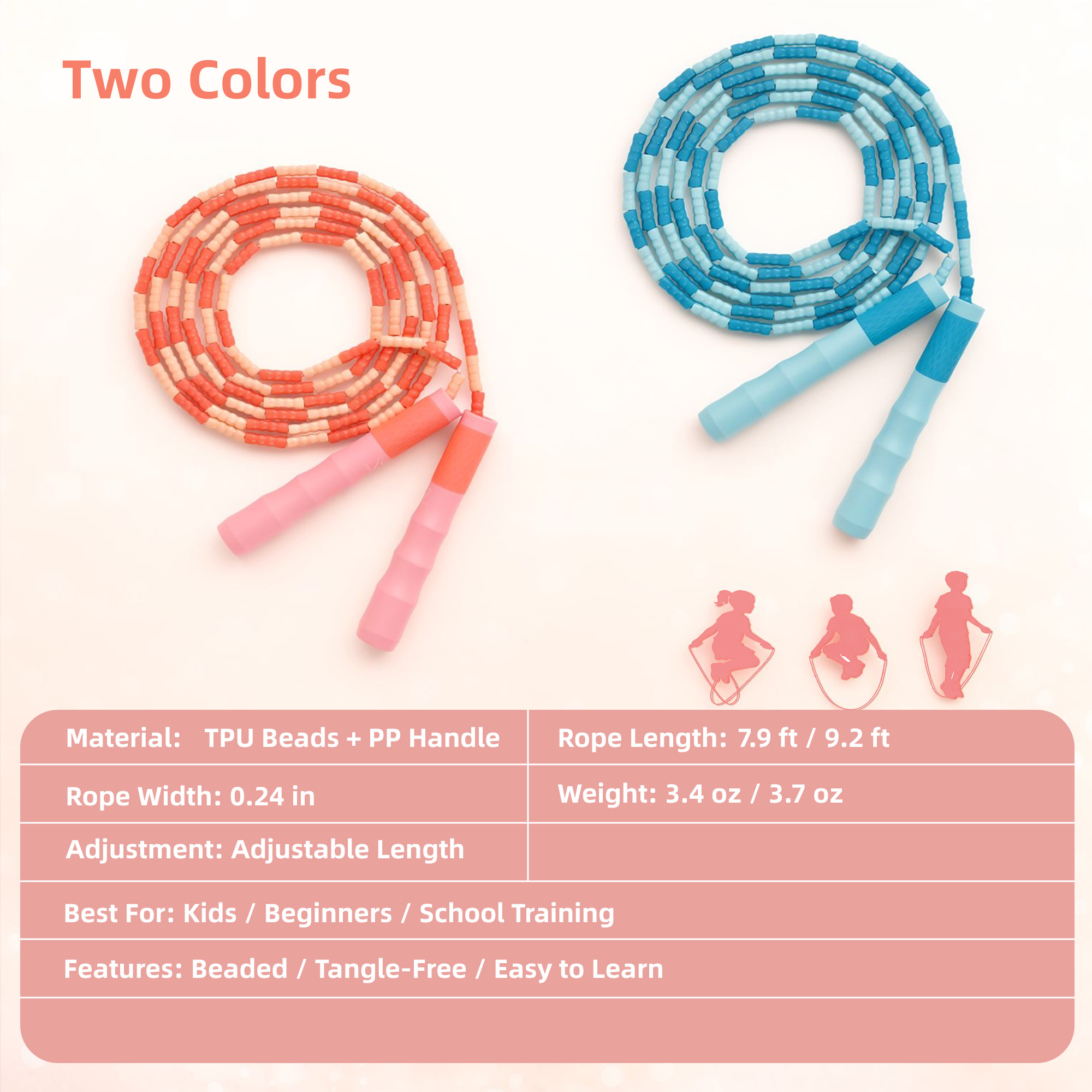 Beginners Beaded Jump Rope Adj - Speed Parachute Sprint review and price