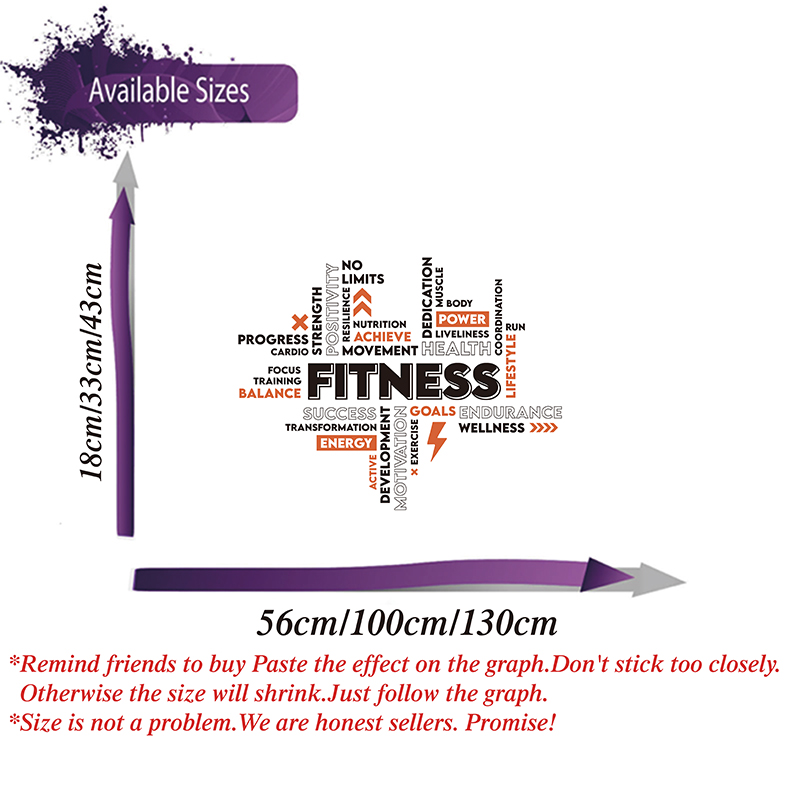 Large Fitness Words Inspiratio - Home Gym Layout review and price