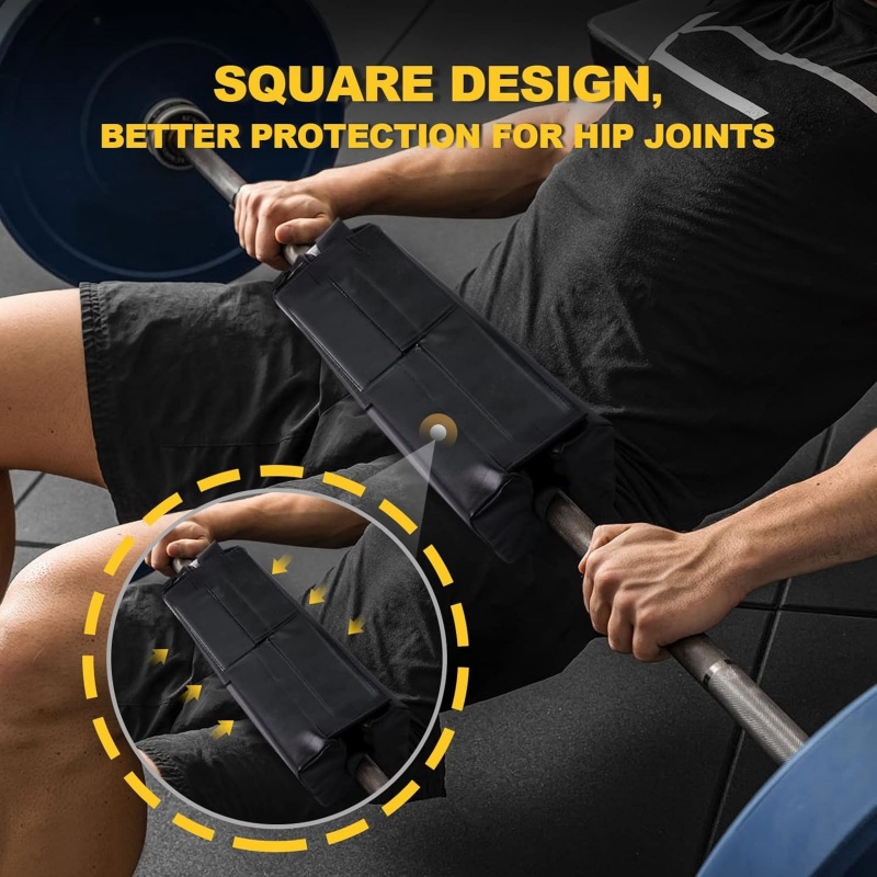 Square Hip Thrust Pad Barbell  - Home Gym Weight Bench review and price