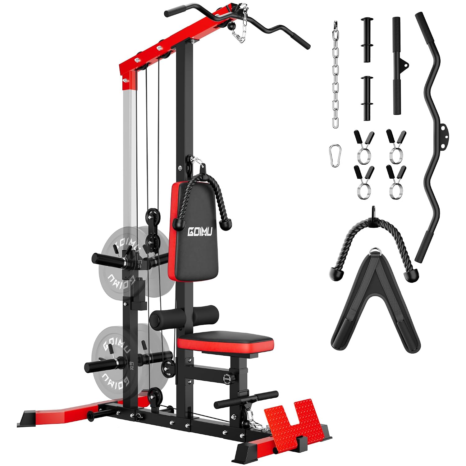 LAT Pulldown & Row Cable Machi - Pulley Home Gym review and price