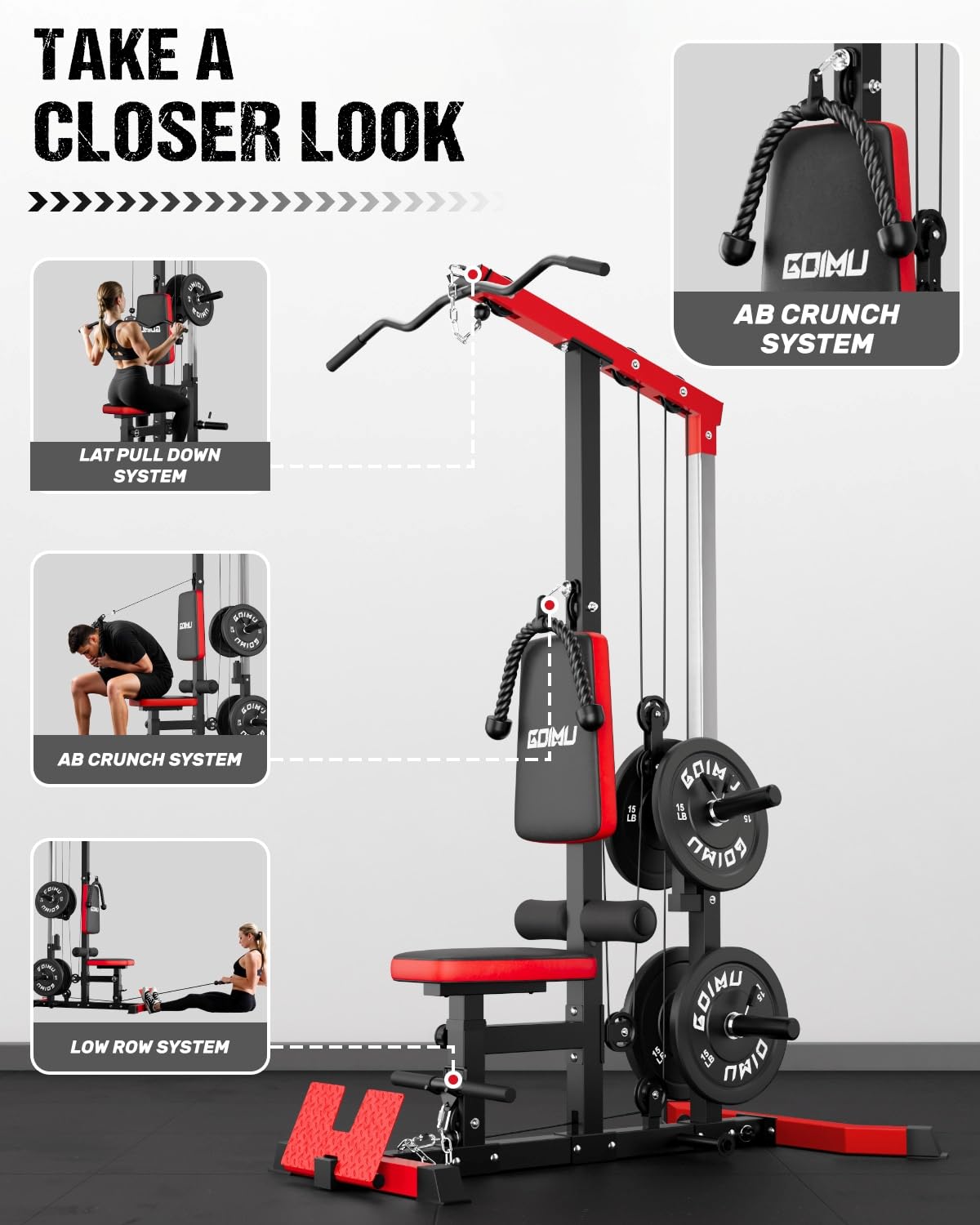 LAT Pulldown & Row Cable Machi - Pulley Home Gym review and price