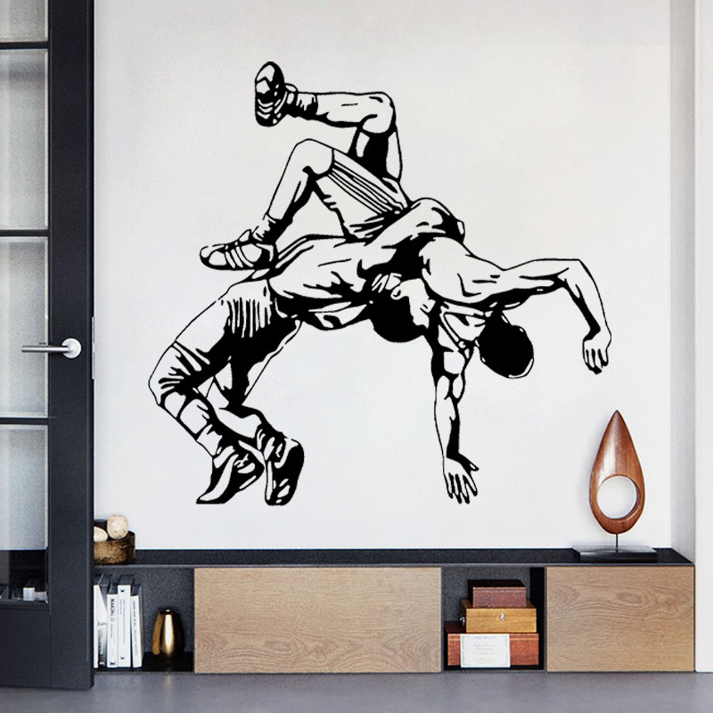 Wrestling Throw Wall Decals Vi - Home Gym Layout review and price