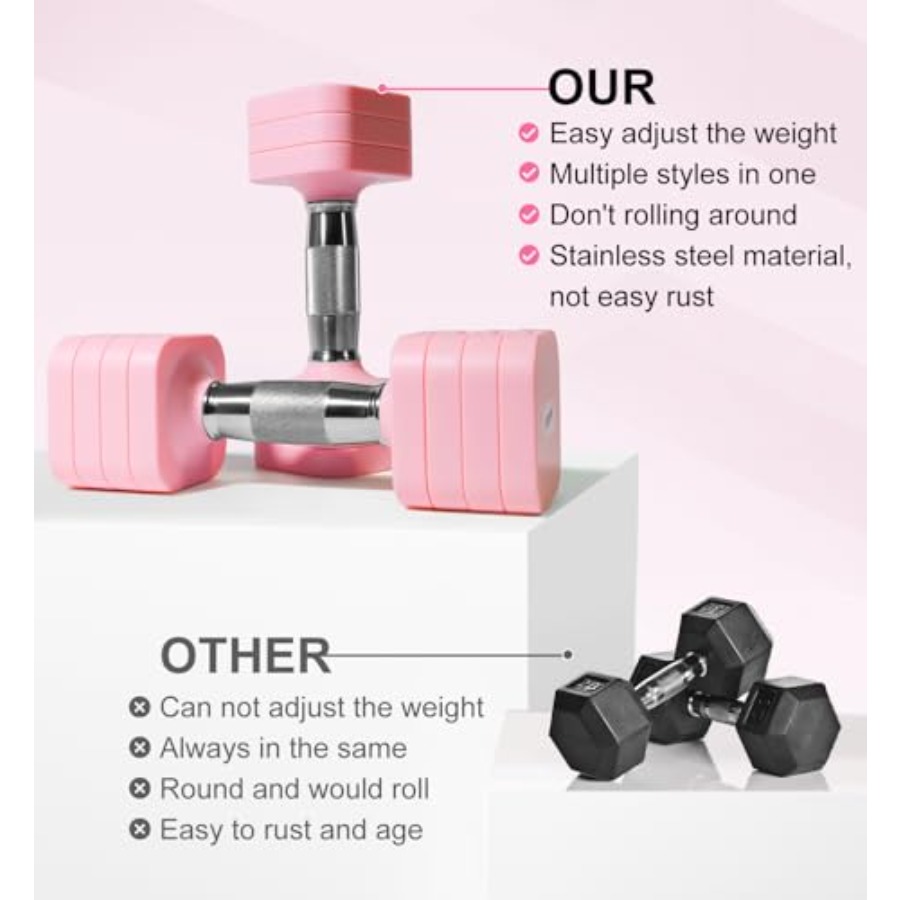 15LB 20LB 30LB 40LB 50LB Adjus - Home Gym Dumbbell Workout review and price