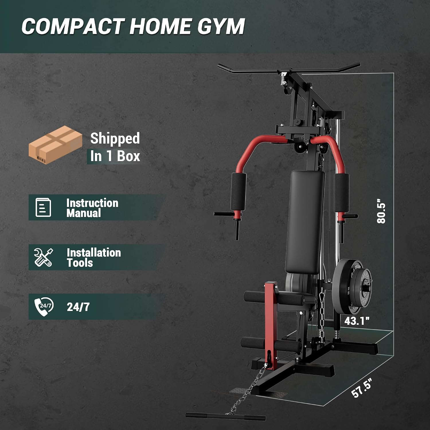 Full-Body Home Gym Machine wit - Pulley Home Gym review and price