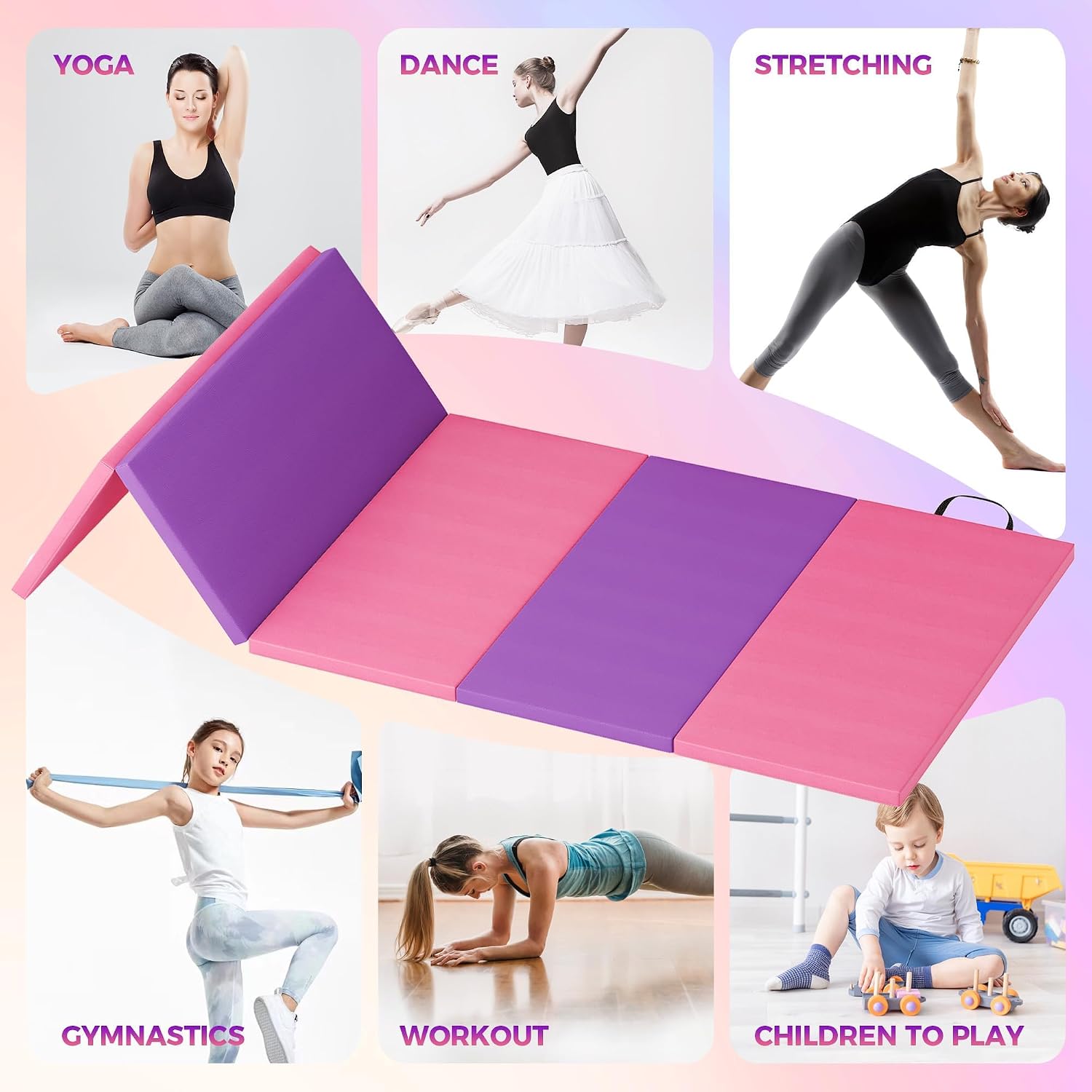 Foldable Yoga Mat Gymnastics M - Home Gym Yoga Mat review and price