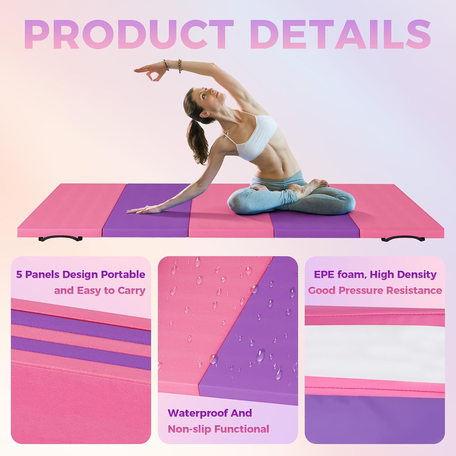 Foldable Yoga Mat Gymnastics M - Home Gym Yoga Mat review and price