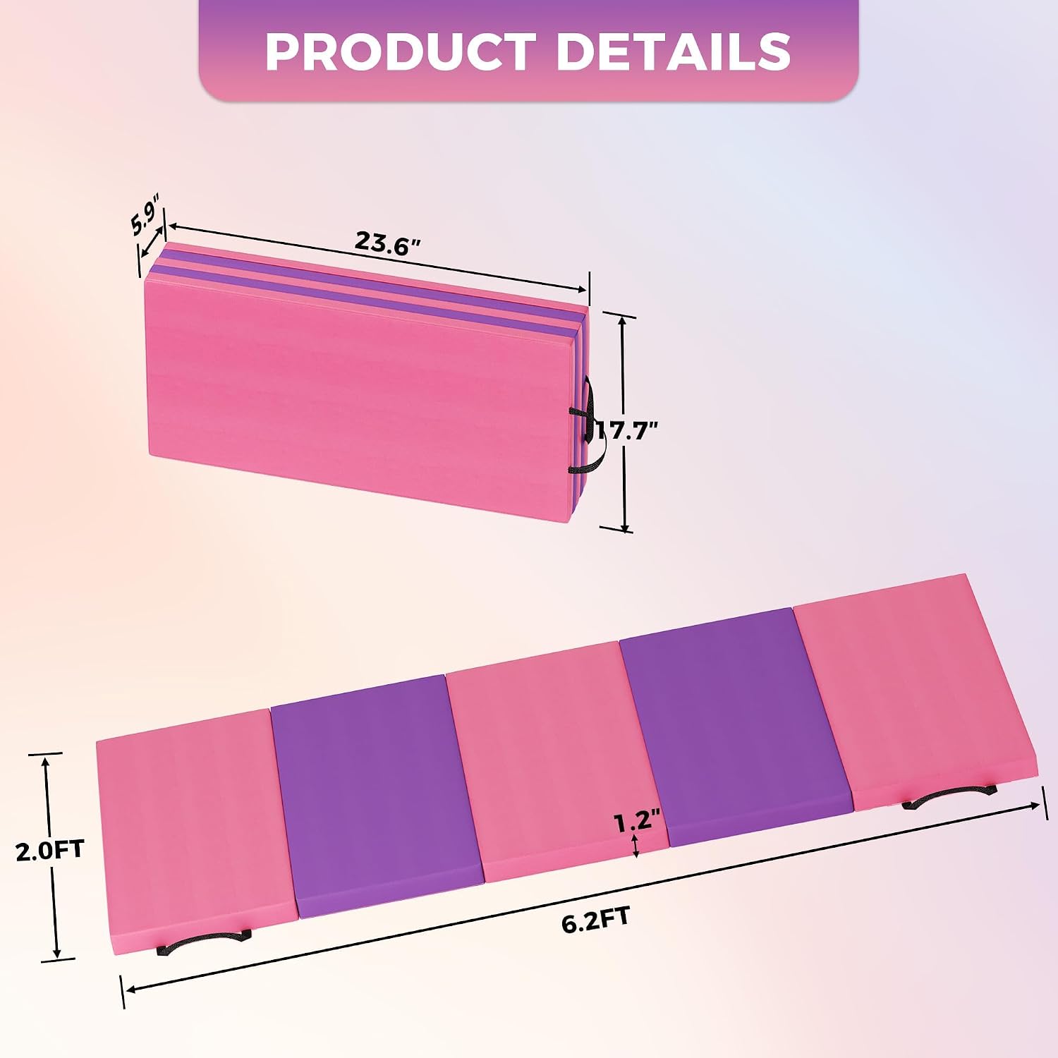 Foldable Yoga Mat Gymnastics M - Home Gym Yoga Mat review and price