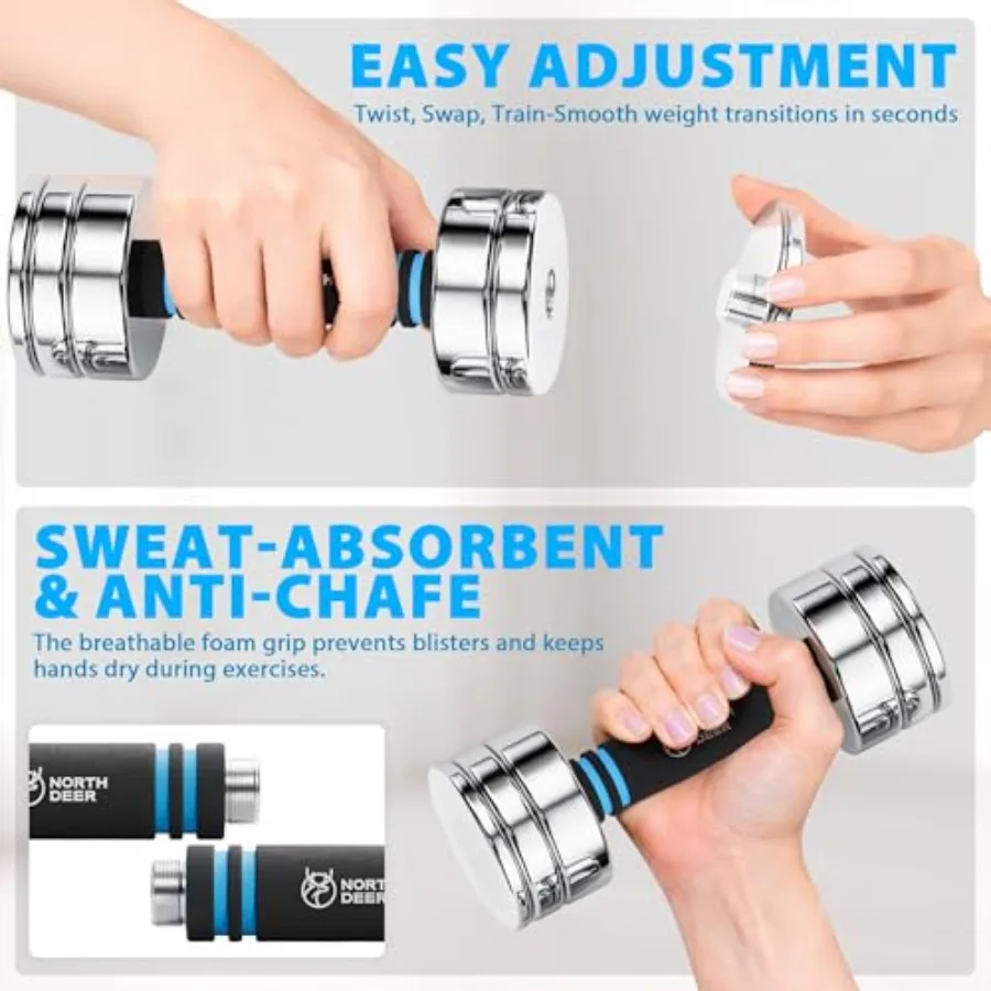Steel Dumbbells Ultracompact A - Home Gym Dumbbell Workout review and price
