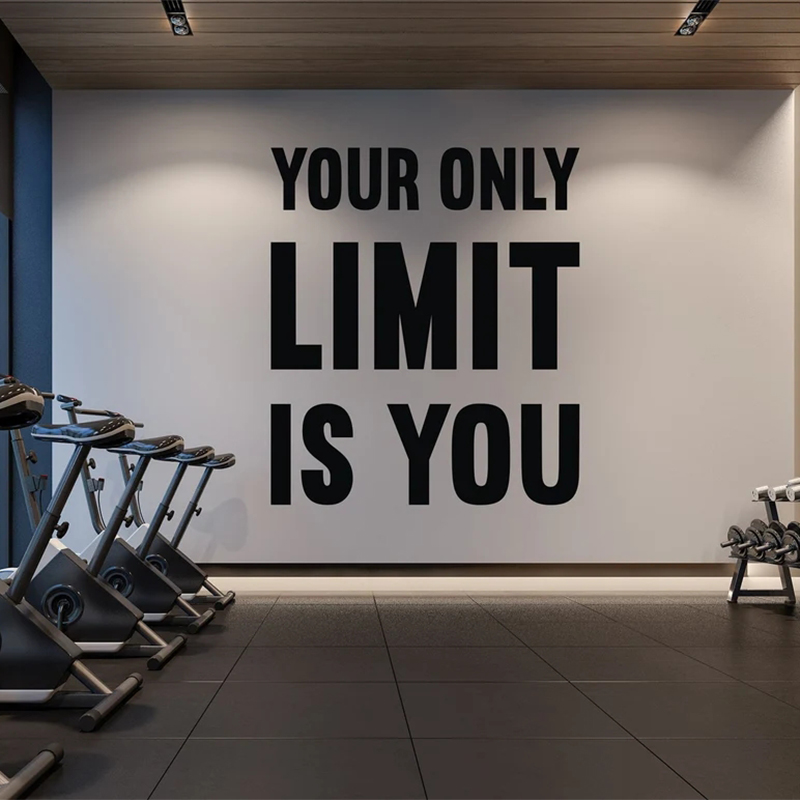 Your Only Limit Is You Gym Wal - Home Gym Layout review and price