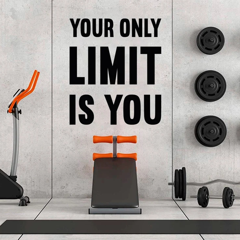 Your Only Limit Is You Gym Wal - Home Gym Layout review and price