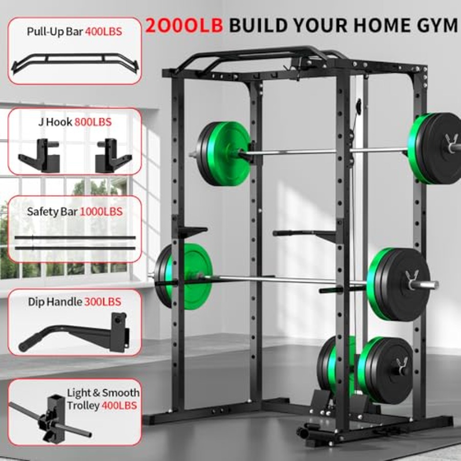 Home gym power rack with LAT p - Home Gym Multifunctional review and price
