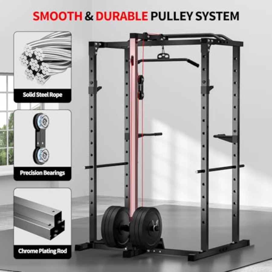 Home gym power rack with LAT p - Home Gym Multifunctional review and price