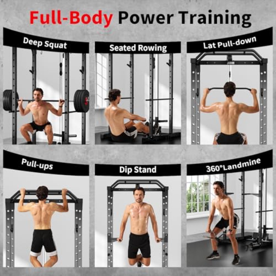 Home gym power rack with LAT p - Home Gym Multifunctional review and price