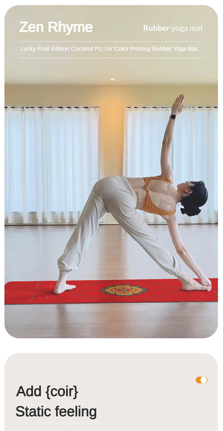 Zen Rhyme Frosted Pu Natural R - Home Gym Yoga Mat review and price