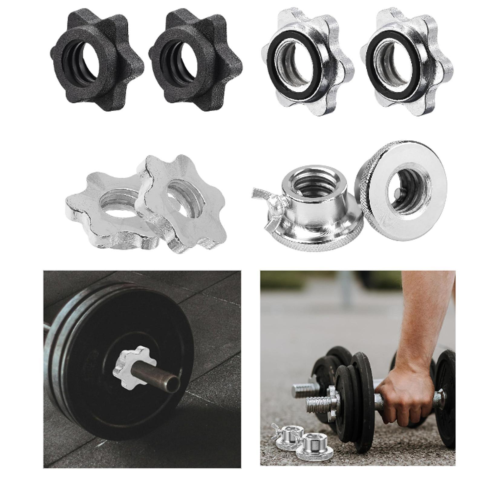 2Pcs Barbell Screw Collars Equ - Home Gym Dumbbell Workout review and price