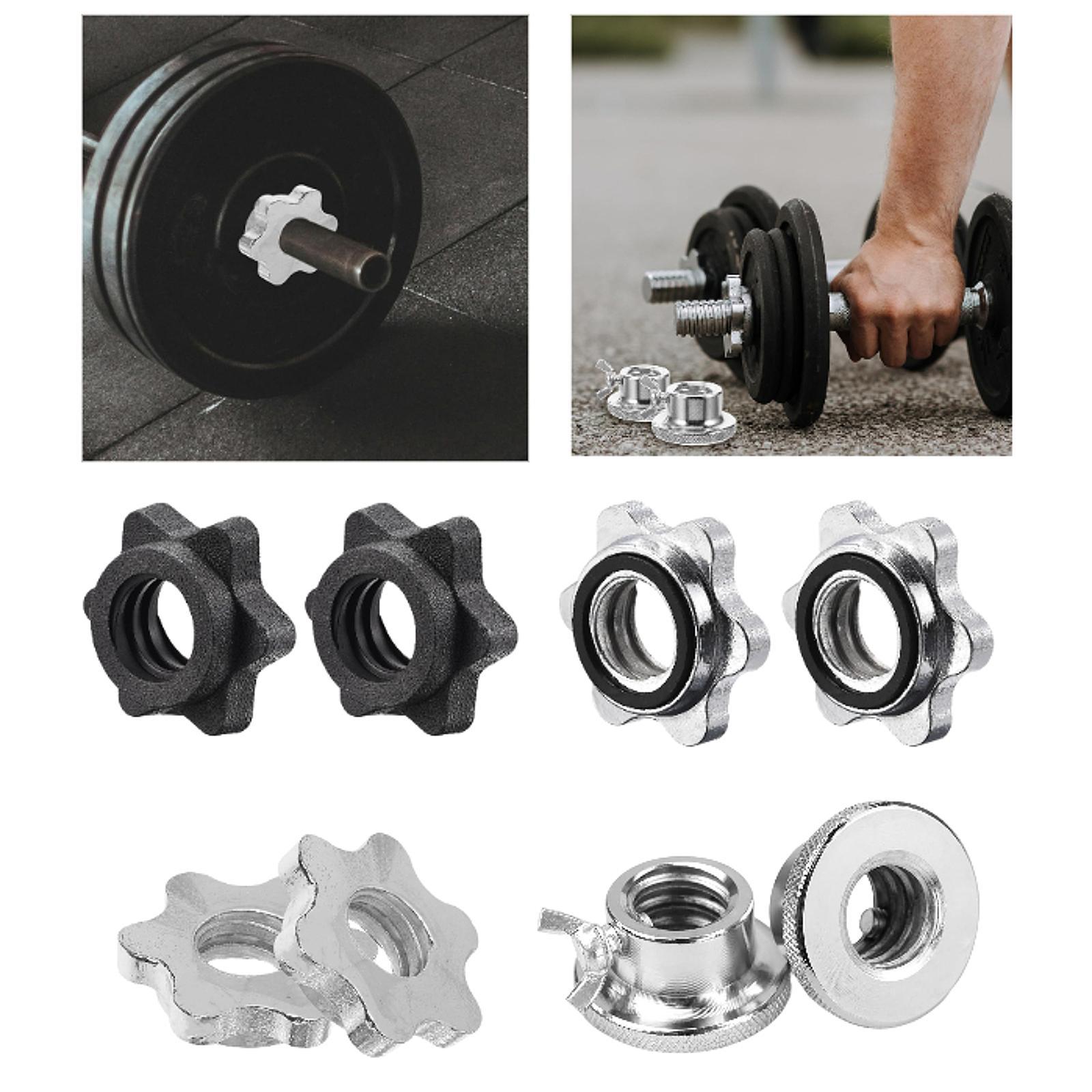 2Pcs Barbell Screw Collars Equ - Home Gym Dumbbell Workout review and price